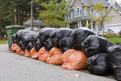 Professional waste removal service in action