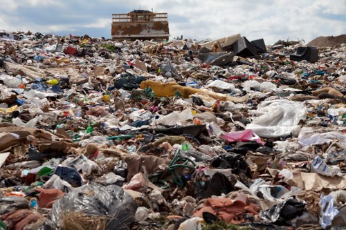 Clean construction site after waste removal